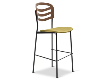 FARAH METAL 317-M - High steel stool with back by Origins 1971 - view 2